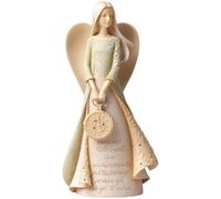 Doyomtoy Figura de ángel y campana, escultura en miniatura, figura de ángel multicolor, ideal para la decoración del hogar, decoración de oficina, regalo