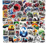 Doyomtoy Moto Graffiti Stickers,100 Piezas Pegatinas de Motos Vintage Impermeables,Pegatinas infantiles Adecuado para Bicicleta,Monopatín,Ordenador Portátil,Moto Scooter