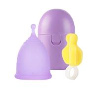 doyouerotic - Copa menstrual de silicona médica Kit Ciclo con esterilizador contenedor set de viaje suave impermeable fácil de usar y limpiar cómodo reutilizable esterilizable