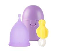 doyouerotic - Copa menstrual de silicona médica Kit Ciclo con esterilizador contenedor set de viaje suave impermeable fácil de usar y limpiar cómodo reutilizable esterilizable