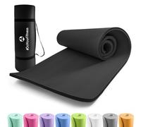 #DoYourFitness® Esterilla de fitness y yoga | Esterilla antideslizante suave y gruesa | 190 x 100 x 1,0 cm | ideal para gimnasia, pilates y yoga | Para principiantes y avanzados [negro]