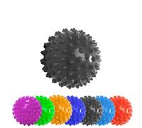 DoYourSports Pelota Pinchos Masaje »Nica« - Bola de Masaje para Rehabilitación - Pelota Lacrosse de Masaje para Fisioterapia o Pilates - Rodillo para fascias 8 cm de diámetro - Negro