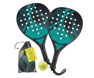 #DoYourSports Set de Palas de pádel | Set de iniciación con Palas de pádel, 2 Palas Ligeras para pádel con Pelota y Red | Empuñadura Antideslizante Ideal para Entrenar y el Tiempo Libre