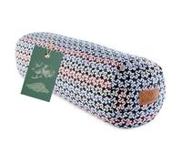 #DoYourYoga Cojín cilíndrico de yoga con espelta orgánica (KBA), funda lavable de 100% algodón, 68 cm x 22 cm, cojín de yoga para meditación, asiento o zafu para Yin Yoga - Style 17