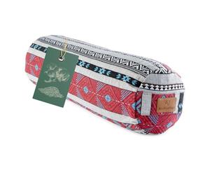 #DoYourYoga Cojín cilíndrico de yoga con espelta orgánica (KBA), funda lavable de 100% algodón, 68 cm x 22 cm, cojín de yoga para meditación, asiento o zafu para Yin Yoga - Style 16