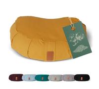 #DoYourYoga Cojín de Media Luna Zafu Ganesh, Funda Lavable 100% algodón, 45 x 30 x 14 cm, cojín de meditación/Sentado/Rondo para Yin Yoga