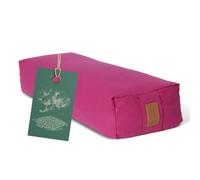 #DoYourYoga Yogabolster Rectangular Paravati con Cáscaras de Trigo Sarraceno o Espelta Orgánica - Cojín de Meditación, Yin Yoga & Pilates - Funda Lavable de Algodón 100% - 67 x 13 cm