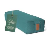 #DoYourYoga Yogabolster Rectangular Paravati con Cáscaras de Trigo Sarraceno o Espelta Orgánica - Cojín de Meditación, Yin Yoga & Pilates - Funda Lavable de Algodón 100% - 67 x 13 cm