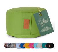 #DoYourYoga Yogabolster Vishnu Redondo con cáscaras de Trigo sarráceno o espelta orgánica - Cojín de meditación, Yin Yoga y Pilates - Funda Lavable de algodón 100% - 30 x 15 cm