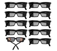 DOYUKY 10 Piezas Gafas de Espía, Gafas de Agente de Vista Trasera con Espejo, Gafas de Vista Trasera Negras, Gafas de Espía Negras con Espejos Laterales, para Niños y Adultos, Fiesta de cumpleaños