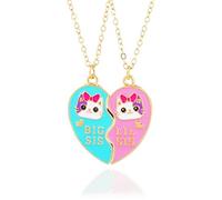 DOYYCA Collar magnético de amistad con corazón a juego para hermana mayor, hermana pequeña, collar para 2 niñas, hermana, mejor amiga, regalo de amistad, joyería, Latón, No es una piedra preciosa