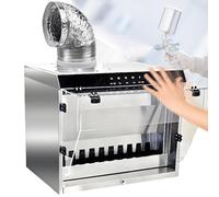 DOZPAL Cabina de pulverización Inteligente con aerógrafo, Equipo de extracción de Aire con Cascada y Cortina de Agua, Control gestual/táctil, para Manualidades, maquetas, Pasteles y uñas