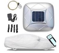 DOZPAL Funda automática para Coche con Mando a Distancia y Carga Solar, Funda Transpirable para Uso Interior y Exterior, Alarma antirrobo A-YM