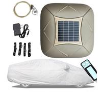 DOZPAL Funda automática para Coche con Mando a Distancia y Carga Solar, Funda Transpirable para Uso Interior y Exterior, Alarma antirrobo C-2L