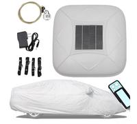 DOZPAL Funda automática para Coche con Mando a Distancia y Carga Solar, Funda Transpirable para Uso Interior y Exterior, Alarma antirrobo D-3XXL