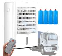DOZPAL Raffrescatore evaporativo portatile con serbatoio d'acqua da 4L, 3 velocità e 3 modalità, Timer da 7,5 Ore; ideale per casa, Camper e camion; ventilatore/raffrescatore portatile 4-in-1 24V
