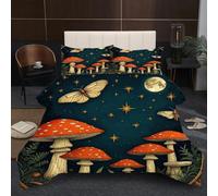 Dozrmey Edredón 180x200 cm | Seta Roja, Tejido de Microfibra con Relleno de Algodón 200 gsm, Incluye 2 Fundas de Almohada 50x75 cm, Estampado 3D para el Dormitorio Principal