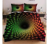 Dozrmey Funda Nordica Cama 105-200x200 cm Motivos de Colores, Juego de Ropa de Cama de Microfibra para Adolescentes Niños - 1 Funda de Edredón + 2 Funda de Almohada 50x75 cm,8