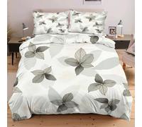 Dozrmey Funda Nordica Cama 90-135x200 Diseño Gris, Juego de Ropa de Cama para Niños Niñas, Microfibra Juego de Funda de Edredón 135x200 + 2 Funda de Almohada 50x75 cm,1