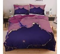 Dozrmey Funda Nordica Cama 90-150x200 cm Diseño Morado, 3D Estampado Juego de Cama 3 Piezas, Funda de Edredón Microfibra 150x200 y 2 Fundas de Almohada 50x75 cm