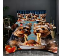 Dozrmey Juego de Cama 150x200 | Perro MarróN, Tejido de Microfibra Delicada y Relleno de Algodón 200 gsm, Incluye 2 Fundas de Almohada, Acolchado Extra Suave J156-