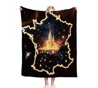 Dozrmey Manta de Felpa Doble Cara Mapa, Medida 130x150 cm en Franela Suave, Ideal para Abrazos en el Sofá Decoración del Hogar y como Manta Ligera de Temporada, Cálida y Ligera D34