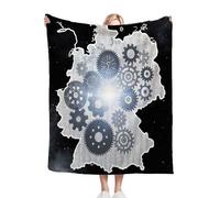 Dozrmey Manta de Felpa Doble Cara Mapa, Medida 130x150 cm en Franela Suave, Ideal para Abrazos en el Sofá Decoración del Hogar y como Manta Ligera de Temporada, Cálida y Ligera D28