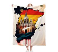 Dozrmey Manta de Felpa Doble Cara Mapa, Medida 130x150 cm en Franela Suave, Ideal para Abrazos en el Sofá Decoración del Hogar y como Manta Ligera de Temporada, Cálida y Ligera D52