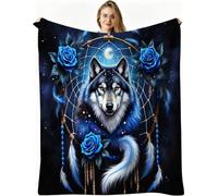 Dozrmey Manta Extra Grande, Lobo Azul, 220x240 cm, AQ3161