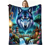Dozrmey Manta Extra Grande, Lobo Azul, 220x240 cm, AQ4103