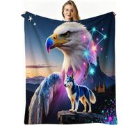 Dozrmey Manta Extra Grande, Lobo Azul, 220x240 cm, AQ4517