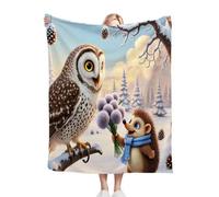 Dozrmey Manta para Cama Individual BúHo MarróN, 150x200 cm Manta Versátil para Interiores, Tejido de Franela Salón Dormitorio y Zonas de Descanso, Sin Pérdida de Color L204-