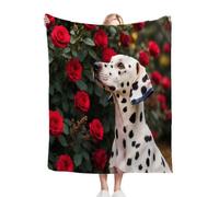Dozrmey Manta para Sofá 240 x 260 Perro Floral, Manta de Suave y Cálido 240 x 260 cm con Diseño en 3D, Manta de Franela Mullida para Perro Mascota Habitacion Dormitorio N353