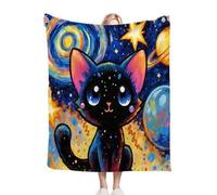 Dozrmey Manta para Sofá 240x260 Colourful Kitten, Manta de Suave y Cálido 240 x 260 cm con Diseño en 3D, Manta de Franela Mullida para Perro Mascota Habitacion Dormitorio, AQ3948