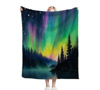 Dozrmey Manta para Sofá 240x260 Green Lake, Manta de Suave y Cálido 240 x 260 cm con Diseño en 3D, Manta de Franela Mullida para Perro Mascota Habitacion Dormitorio, AQ4206