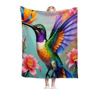 Dozrmey Manta para Sofá 240x260 Pájaro de Colores, Manta de Suave y Cálido 240 x 260 cm con Diseño en 3D, Manta de Franela Mullida para Perro Mascota Habitacion Dormitorio, AQ5424