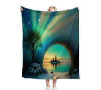 Dozrmey Manta para Sofá Grandes 180x220 Cuevas de Colores, Manta Suave de Franela y Microfibra para Cama 105, 3D Impresión Mantas de Sofa para Hogar Oficina Viaje, 180x220 cm, AQ904