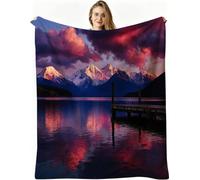 Dozrmey Manta para Sofá Grandes 180x220 Nube Morada, Manta Suave de Franela y Microfibra para Cama 105, 3D Impresión Mantas de Sofa para Hogar Oficina Viaje, 180x220 cm, AQ8728