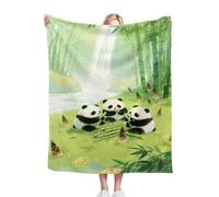 Dozrmey Manta Polar 220 x 240 cm Panda, Manta de Dimensiones Generosas en Franela Doble Cara, Lujo y Confort para el Dormitorio Principal，Refugio Exclusivo de Suavidad W238