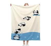Dozrmey Manta Polar 220 x 240 cm Panda, Manta de Dimensiones Generosas en Franela Doble Cara, Lujo y Confort para el Dormitorio Principal，Refugio Exclusivo de Suavidad W222