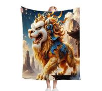 Dozrmey Manta Polar 240 x 260 LeóN Colorido, 240x260 cm, Tejido de Franela Doble Cara, Envuelve Completamente con Calor y Estilo para Camas Extra Grandes y Situaciones Excepcionales L84-