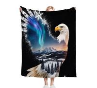 Dozrmey Mantas para Sofa Grandes 150x200 Black Eagle, Mantas Cómoda y Transpirable Pelo para Cama 90, Manta Polar de Microfibra y Franela para Oficina Niños Adultos, AQ4281