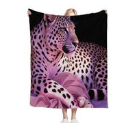 Dozrmey Mantas para Sofa Grandes 150x200 Leopardo Rosa, Mantas Cómoda y Transpirable Pelo para Cama 90, Manta Polar de Microfibra y Franela para Oficina Niños Adultos, AQ6825