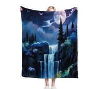 Dozrmey Mantas para Sofas Grandes 220x240 Blue Waterfall, Mantas para Cama 150 de Franela para Adultos y Adolescentes, Mantas Polar para Sofá Grande Fácil de cuidar, AQ4247