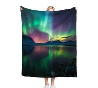 Dozrmey Mantas para Sofas Grandes 220x240 Cyan Aurora, Mantas para Cama 150 de Franela para Adultos y Adolescentes, Mantas Polar para Sofá Grande Fácil de cuidar, AQ4397