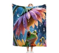 Dozrmey Mantas para Sofas Grandes 220x240 Flores Azules, Mantas para Cama 150 de Franela para Adultos y Adolescentes, Mantas Polar para Sofá Grande Fácil de cuidar, AQ4901