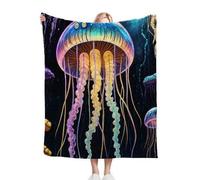 Dozrmey Mantas para Sofas Grandes 220x240 Medusa Azul, Mantas para Cama 150 de Franela para Adultos y Adolescentes, Mantas Polar para Sofá Grande Fácil de cuidar, AQ5579