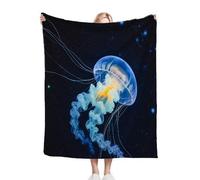 Dozrmey Mantas para Sofas Grandes 220x240 Medusa Azul, Mantas para Cama 150 de Franela para Adultos y Adolescentes, Mantas Polar para Sofá Grande Fácil de cuidar, AQ5333