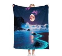 Dozrmey Mantas para Sofas Grandes 220x240 Playa Azul, Mantas para Cama 150 de Franela para Adultos y Adolescentes, Mantas Polar para Sofá Grande Fácil de cuidar, AQ5975