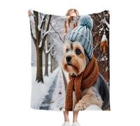 Dozrmey Mantas para Sofas Niños 130 x 150 Perro MarróN, Impresión 3D Manta para Sofá de Franela para Adultos Niños, Manta Polar 100% Microfibra para Viajes y Camping N389